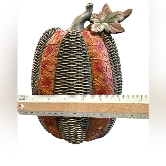 2 Decorative Textured Pumpkins - Picture 11 of 12